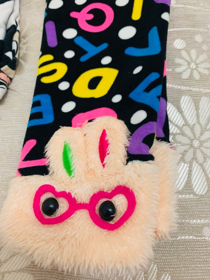 Renkli Pop Kültür Baskılı Kız Taytları - Görsel 2