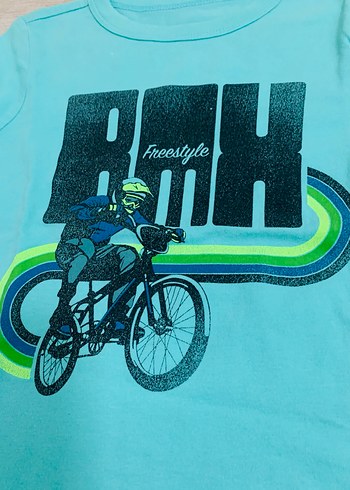 GAP Mavi Bisiklet Baskılı Tişört - Görsel 2