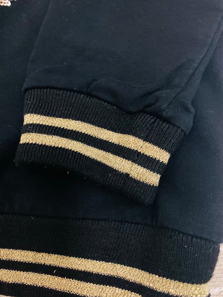 Pul İşlemeli Siyah Sweatshirt - Görsel 3