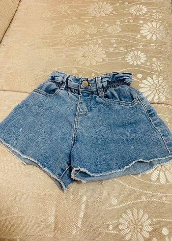 Zara Kızlar için Düğmeli Bol Kesim Kot Şort - Görsel 7