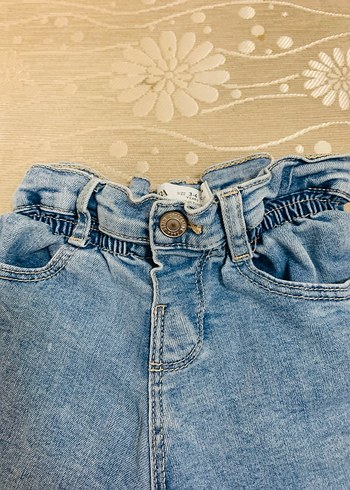 Zara Kızlar için Düğmeli Bol Kesim Kot Şort - Görsel 6