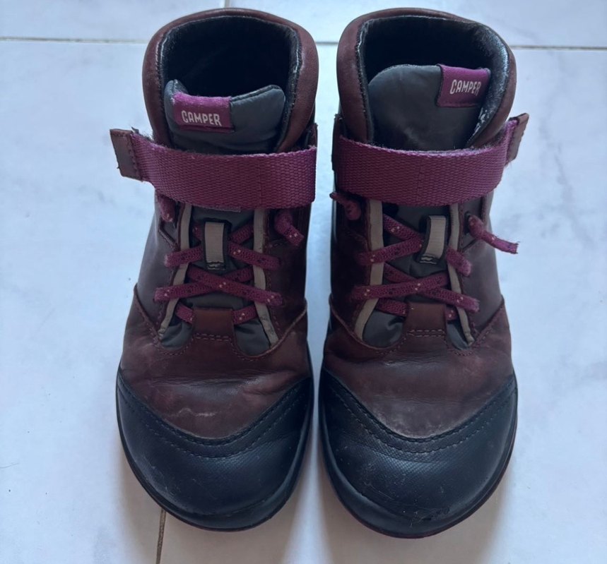 Camper Mor Cırtcırtlı gerçek deri Botlar - Görsel 3