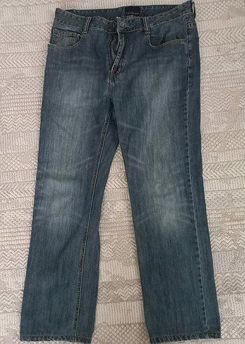 Calvin Klein Koyu Mavi Yikamali Denim Jean