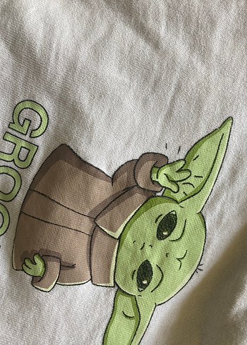 Yeşil Parlak Grogu Kapüşonlu Sweatshirt - Görsel 2