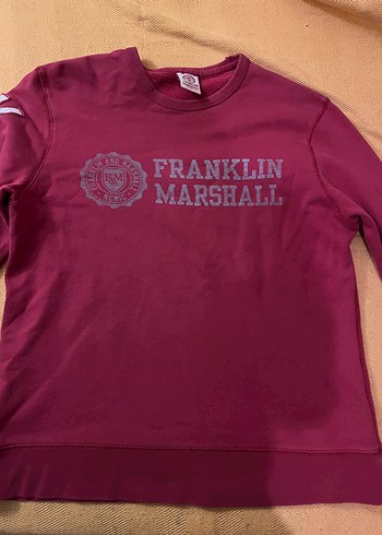 Franklin & Marshall Bordo Bisiklet Yaka Sweatshirt