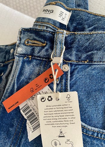 36 Beden Kadın Mavi Denim Midi Boy Kot Pantolon
