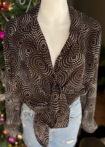 Vintage y2k retro desenli gömlek - Görsel 3