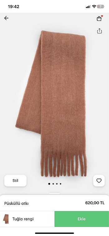Pull and bear yumoş atkı