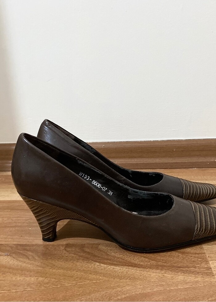 vintage acı kahve topuklu y2k - Görsel 5