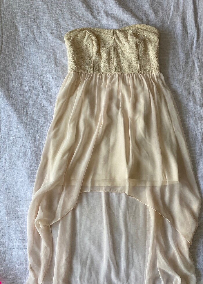 Forever new pullu straplez elbise - Görsel 3