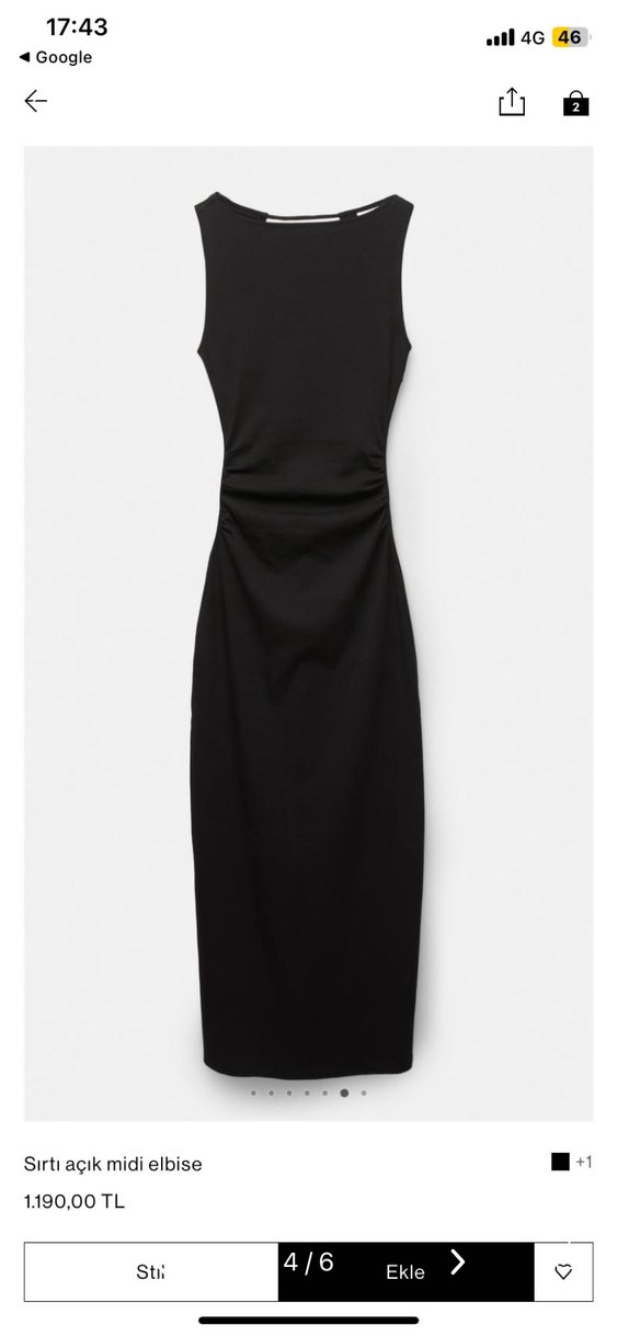 Pull and Bear sırt dekolteli elbise - Görsel 3