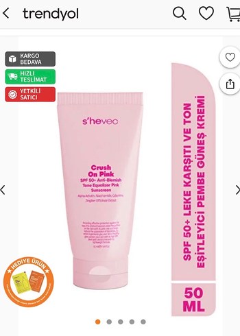 s'he vec SPF50+ Anti-Blemish Güneş Kremi - Görsel 4