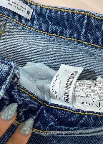 Zara Denim Mini Etek - Görsel 4