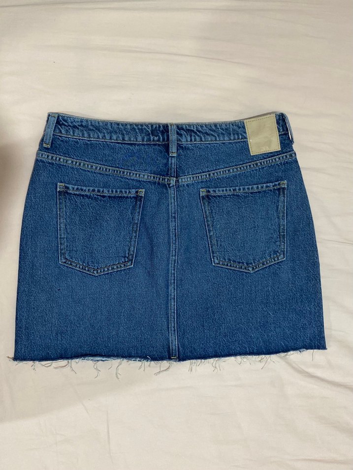Zara Denim Mini Etek - Görsel 2