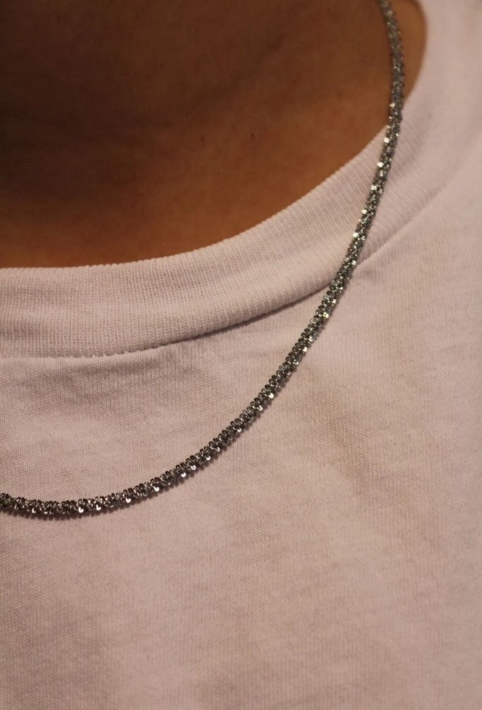 316L çelik tırtıklı kesim kolye - Görsel 3