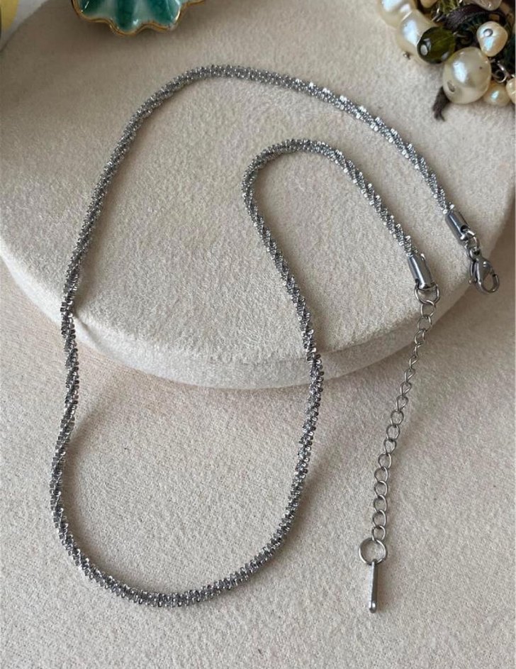 316L çelik tırtıklı kesim kolye - Görsel 2