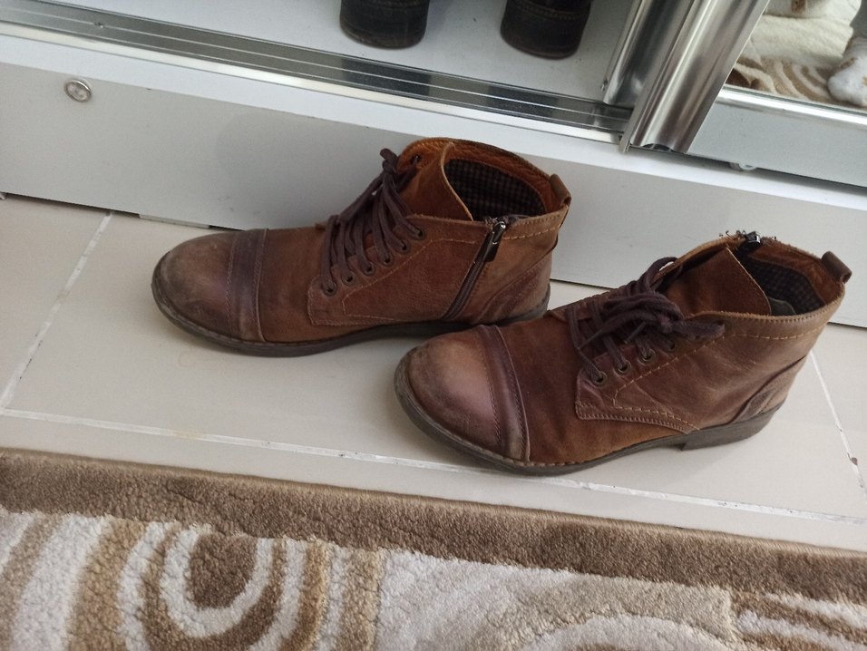 Hakiki deri Tergan marka Erkek Bağcıklı Bot - Görsel 2