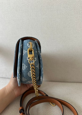 Mavi Baskılı Denim Kadın Çanta - Görsel 6