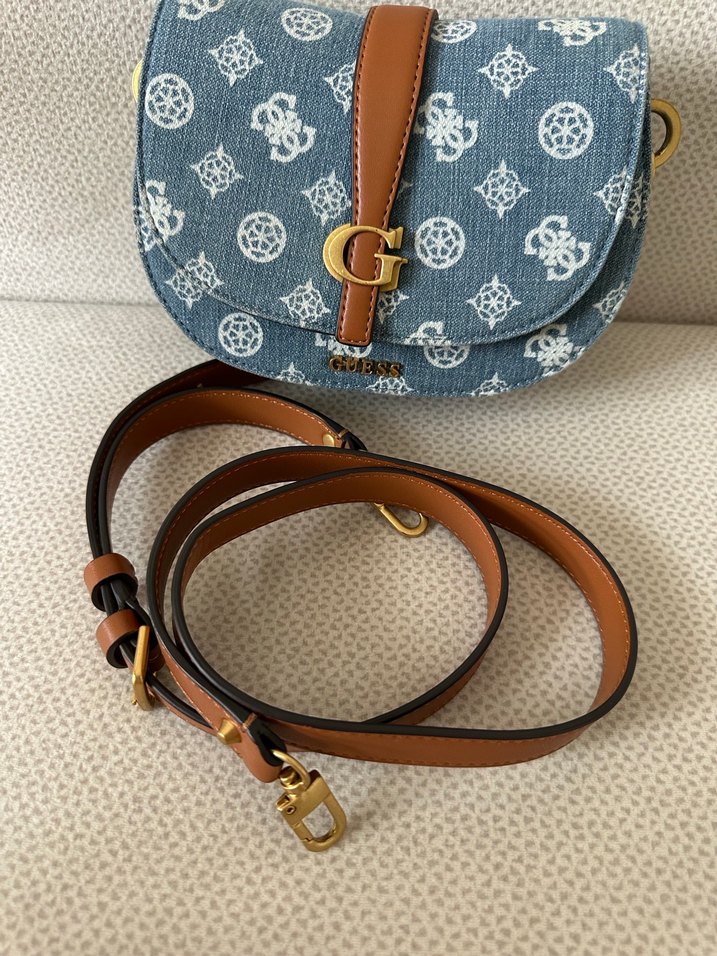 Mavi Baskılı Denim Kadın Çanta - Görsel 4