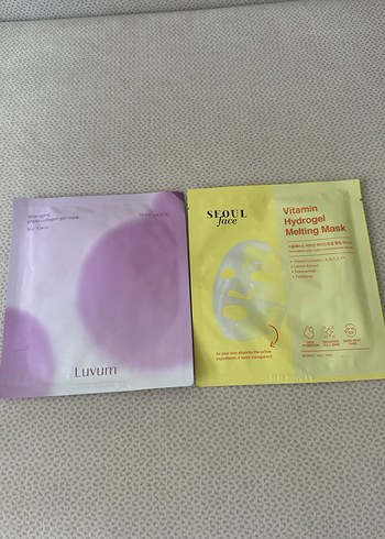 Luvum ve Seoul Vitamin Hidrojel Yüz Maskeleri - Görsel 3
