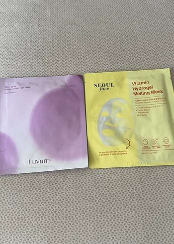 Luvum ve Seoul Vitamin Hidrojel Yüz Maskeleri - Görsel 2