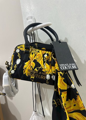 Sarı Baskılı Velcro Detaylı Kadın Çanta - Görsel 2