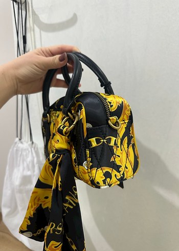 Sarı Baskılı Velcro Detaylı Kadın Çanta - Görsel 7