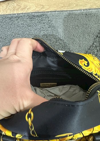 Sarı Baskılı Velcro Detaylı Kadın Çanta - Görsel 4