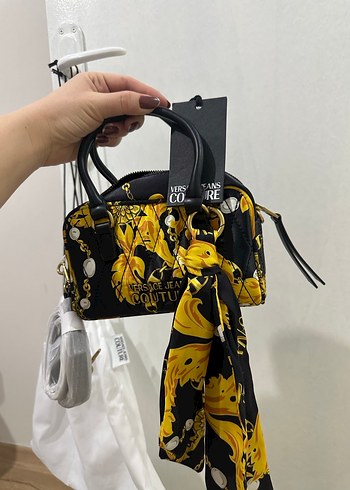 Sarı Baskılı Velcro Detaylı Kadın Çanta - Görsel 5