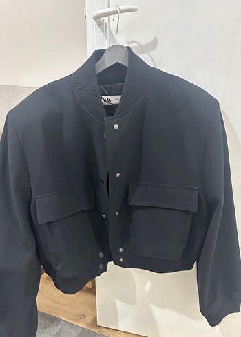 Düğmeli Siyah Midi Kadın Ceket - Görsel 2