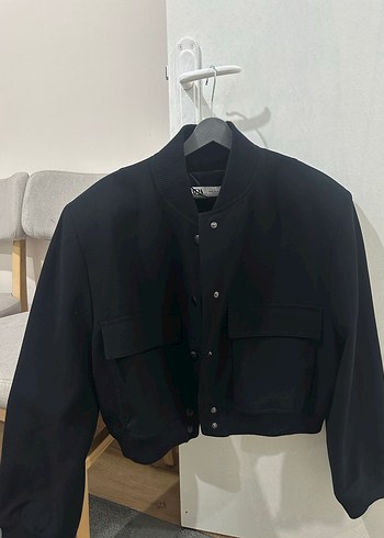 Düğmeli Siyah Midi Kadın Ceket - Görsel 5
