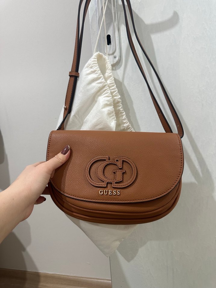 Guess Kadın Bej Deri Askılı Çanta - Görsel 2