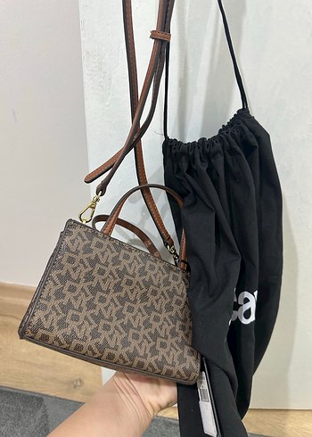 Baskılı Kahverengi Deri Kadın Çanta - Görsel 7