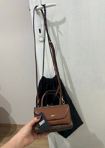 Baskılı Kahverengi Deri Kadın Çanta - Görsel 2