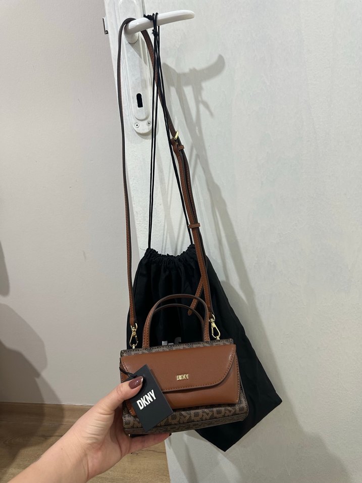 Baskılı Kahverengi Deri Kadın Çanta - Görsel 2