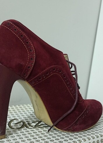 Diğer Bordo süet bootie