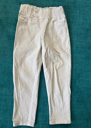 LCW Kids Kız Çocuk Beyaz Denim Pantolon 7-8 yaş