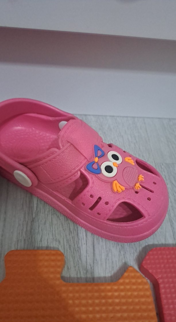 Pembe Kız Çocuk Baskılı Kaydırmaz Terlik - Görsel 2