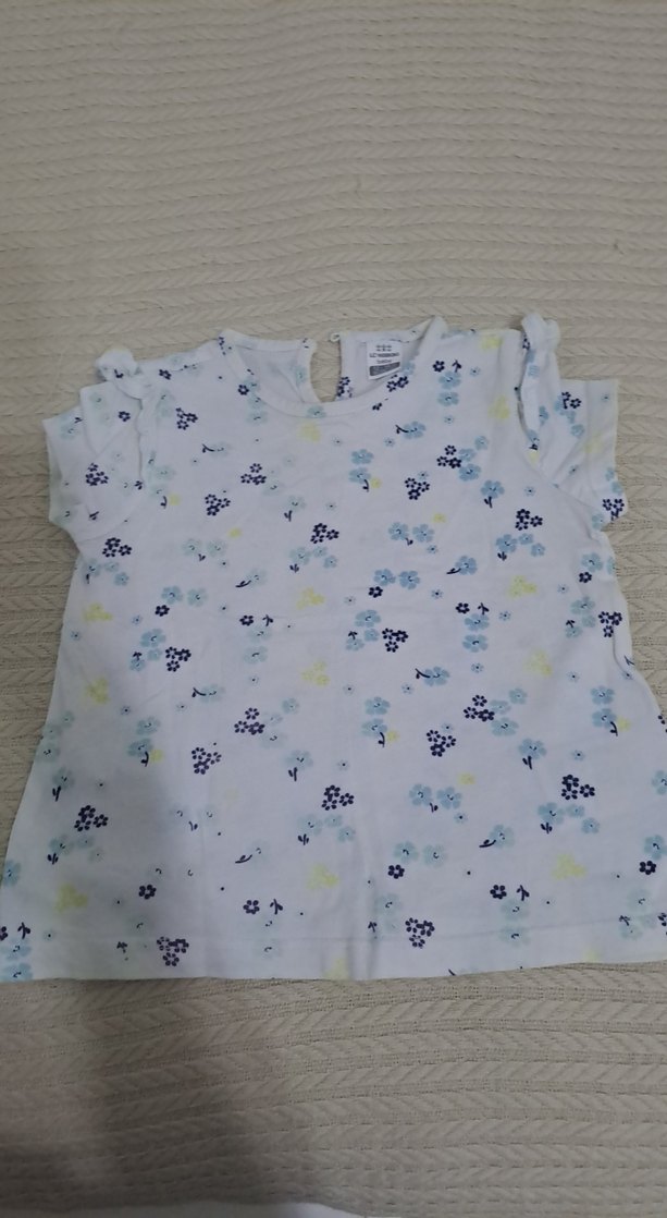 Sarı Çiçekli 2li Kız Çocuk Tişörtü - Görsel 4