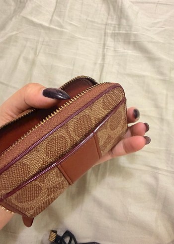 Coach Kahverengi Monogramli Sik Cuzdan