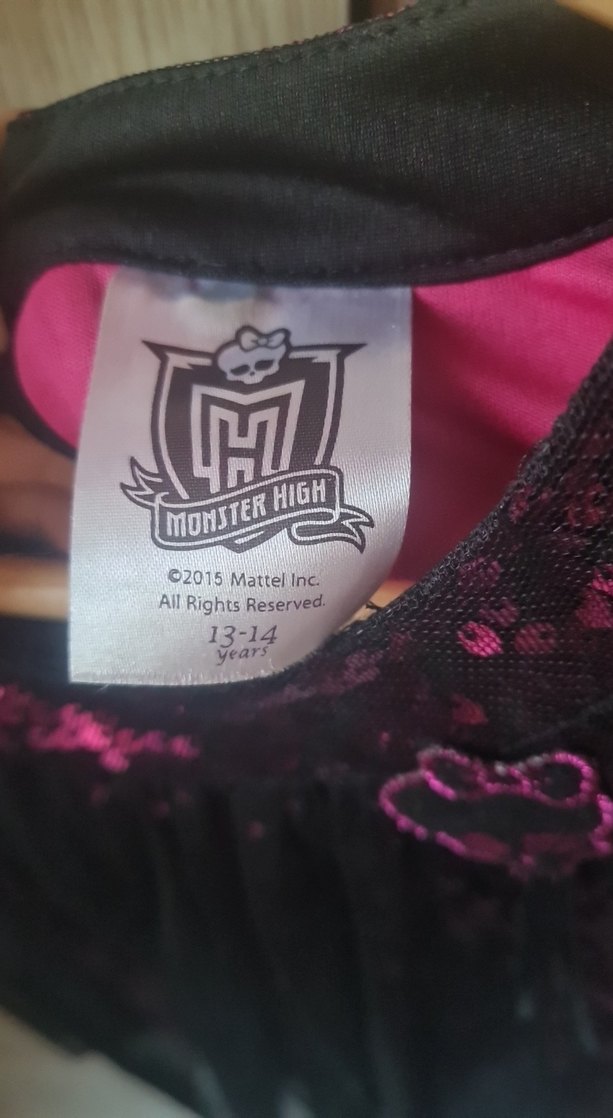 Pembe Payetli Siyah Kız Çocuk Elbisesi — görsel 2/3