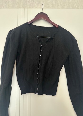 Vakko Siyah Fitilli 100 Angora Yunlu Hirka