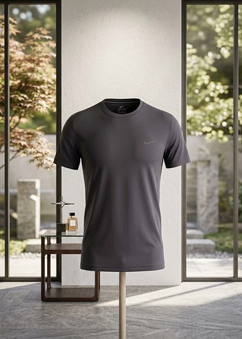 Nike Antrasit Spor Tisort