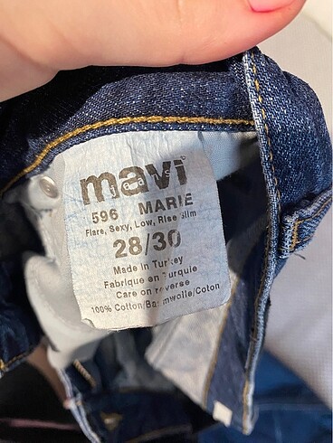 38 Beden mavi flare ispanyol jean