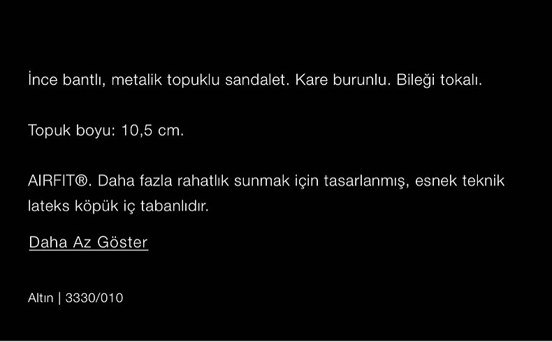 35 Beden altın Renk Zara gold topuklu sandalet