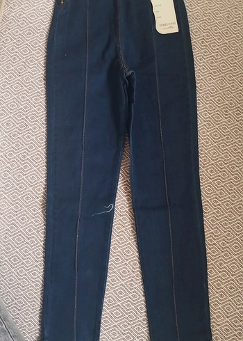 Diğer Koyu Lacivert Dar Kesim Denim Jean