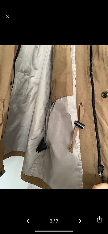 m Beden kahverengi Renk H&M astarlı trençkot