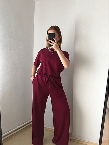 Oysho Kumaş Bordo Eşofman Takımı
