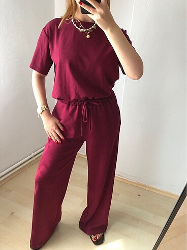 Oysho Oysho Kumaş Bordo Eşofman Takımı