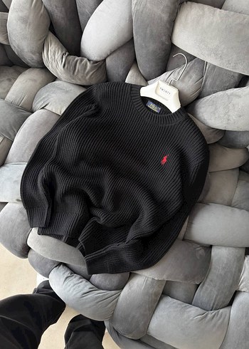 Polo Ralph Lauren Siyah Polo Ralph Lauren Bisiklet Yaka Triko Kazak